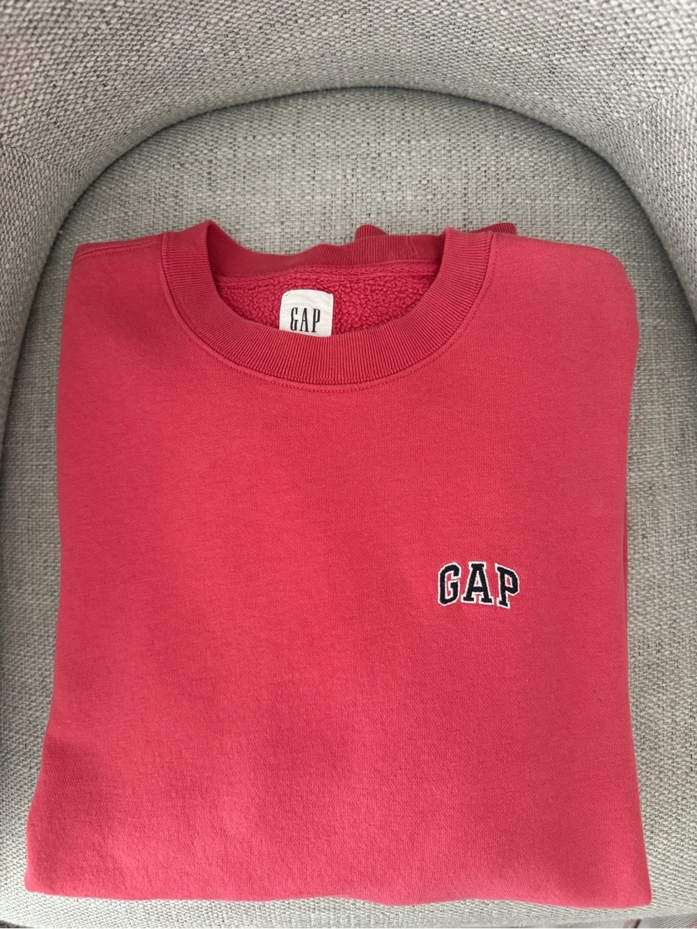 GAP women oversize Crewneck Sweatshirt in Coral Pink